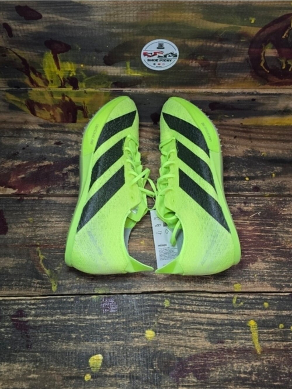 Adidas Adizero Prime SP 3 Strung Spikes Neon Lucid Lemon IH5800 Men’s Sz 7 New - Picture 4 of 8
